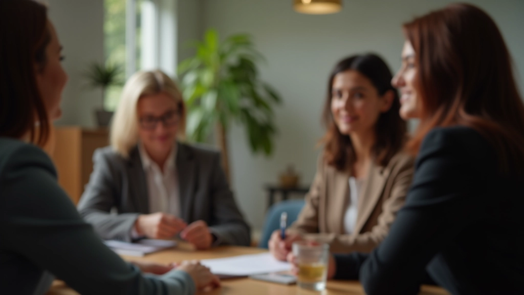 Grupo de profissionais em ambiente colaborativo durante sessão de formação de liderança